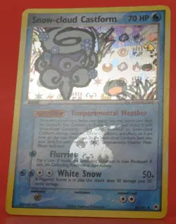 Pokemon TCG English Card Hidden Legends Snow-Cloud Castform 25/101 Reverse Holo - Image 4