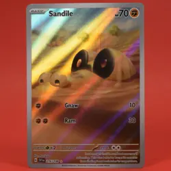 Pokemon TCG English Card Scarlet & Violet Sandile 216/198 Full Art - Image 1