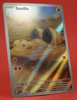 Pokemon TCG English Card Scarlet & Violet Sandile 216/198 Full Art - Image 3