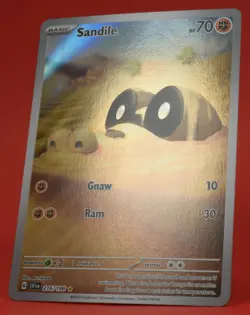 Pokemon TCG English Card Scarlet & Violet Sandile 216/198 Full Art - Image 4