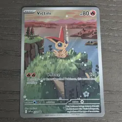 Victini SVP 208 Pokemon TCG SV Promo Card Illustration Collection Rare IR - Image 1