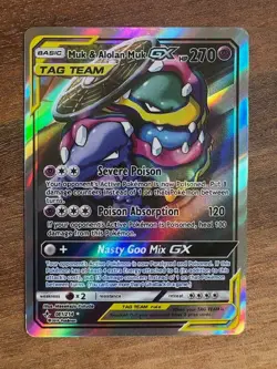 Pokemon Card: Muk & Alolan Muk Basic Tag Team GX HP 270 Card - Image 1