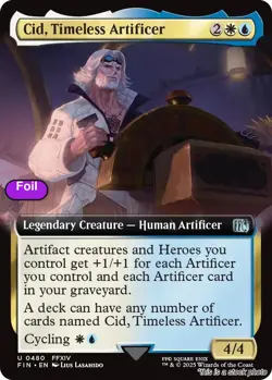 MTG Foil Cid, Timeless Artificer (Extended Art) Card #480 FINAL FANTASY NM Magic - Image 1