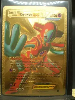 Deoxys Ex Gold Foil Pokemon Card Fan Art Display Card - Image 1