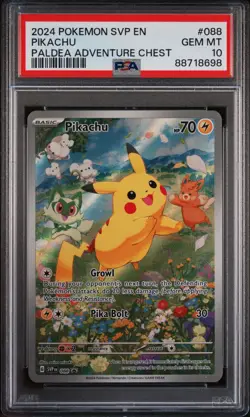 Pikachu 2024 SV: Scarlet & Violet Promo Cards Holo #088 English PSA 10 - Image 1
