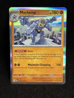 Machamp 068/165 English 151 Holo Rare Pokemon Card TCG - Image 1