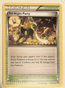 Pokemon TCG Card All Night Party 96/122 Non-Holo 2016 Breakpoint Non-Holo HP - Image 1