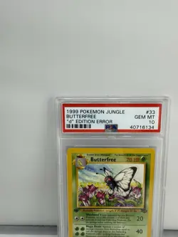 PSA 10 GEM MINT Butterfree 33/64 ERROR 1st "d" Edition Jungle Pokemon Card 785 - Image 3