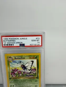 PSA 10 GEM MINT Butterfree 33/64 ERROR 1st "d" Edition Jungle Pokemon Card 785 - Image 4