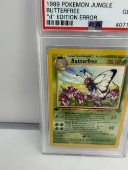 PSA 10 GEM MINT Butterfree 33/64 ERROR 1st "d" Edition Jungle Pokemon Card 785 - Image 5