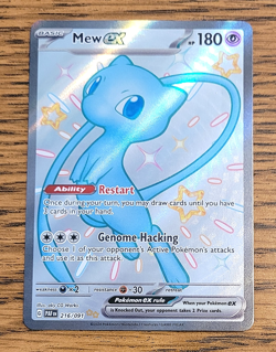 Mew EX 216/091 Shiny - Paldean Fates - Scarlet & Violet Pokemon Card - NM - Image 1