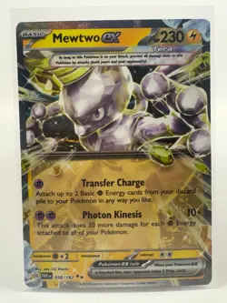 Mewtwo ex 058/182 Paradox Rift Holo Pokemon Card - Image 1