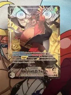 Bandai One Piece Card Game Marshall D. Teach OP16-080 Leader and 3 SEC OP16-119 - Image 2