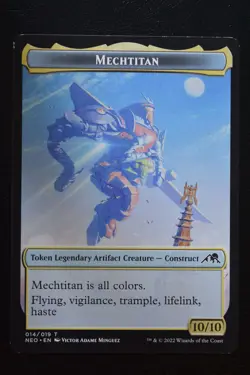 Magic The Gathering MTG MECHTITAN TOKEN Kamigawa: Neon Dynasty MP Played - Image 1