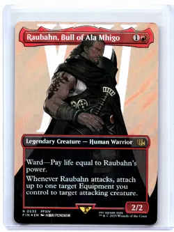 2025 Magic: TG—Raubahn, Bull of Ala Mhigo (Borderless) #0533 FIN—Rare Surge Foil - Image 1