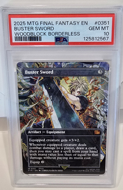 Magic the Gathering - Final Fantasy - Buster Sword #351 - PSA 10 - Image 1