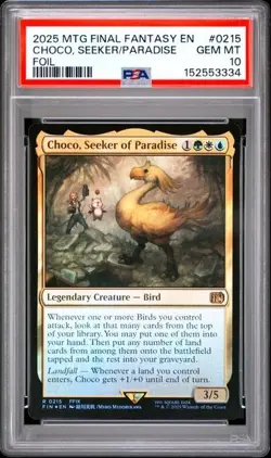 2025 MTG Final Fantasy EN Choco, Seeker of Paradise PSA 10 GEM FOIL RARE #0215 - Image 1