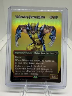 Wolverine, Fierce Fighter, Borderless Foil, Marvel Super Heroes, NM (378) - Image 1
