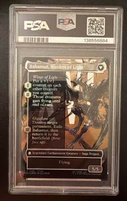 Dion, Bahamut's Dominant 0521 (Borderless) (Surge Foil) Final Fantasy MTG PSA 10 - Image 2