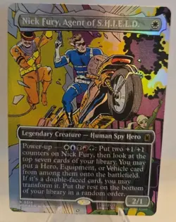 Nick Fury, Agent of S.H.I.E.L.D. (Borderless) 0314 MTG Marvel Super Heroes Foil - Image 1