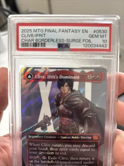 Clive, Ifrit's Dominant Borderless Surge Foil Final Fantasy Graded 10 PSA - Image 3