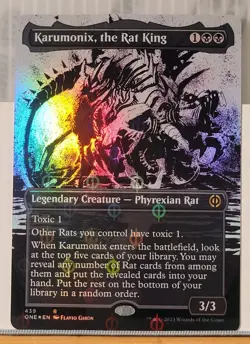 Mtg FOIL KARUMONIX, THE RAT KING SHOWCASE Step And Compleat Foil 439 -Argo- - Image 1