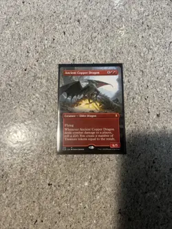 MTG CLB 368 Ancient Copper Dragon Borderless - Image 1