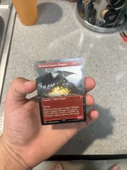 MTG CLB 368 Ancient Copper Dragon Borderless - Image 2