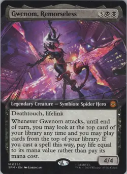 MTG Normal Gwenom, Remorseless (Extended Art) M Marvel's Spider-Man 256 NM - Image 1