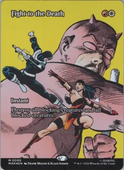 Foil Fight to the Death (Borderless) M Marvel Universe Eternal-Legal 90 NM - Image 1