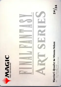 MTG Normal Warrior's Resolve Scene Art Card S Art Series: FINAL FANTASY 24 NM - Image 2