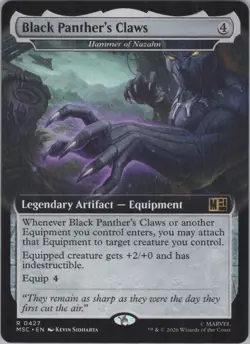Black Panther's Claws (Extended Art) R Commander: Marvel Super Heroes 427 NM - Image 1