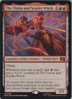 Foil The Vision and Scarlet Witch M Commander: Marvel Super Heroes 707 NM - Image 1