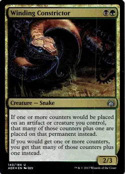 Winding Constrictor (FOIL) 140 Aether Revolt Magic: The Gathering NM - Image 1