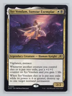 Syr Vondam, Sunstar Exemplar R Edge of Eternities 231 NM - Image 1