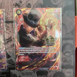 Bandai One Piece Card Game Sabo OP07-118 SEC Foil 3rd Anniversary English - Image 1