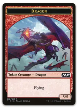 Dragon Token (010) #10 (NM) Core Set 2019 M19 Magic MTG - Image 1