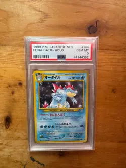 1999 POKEMON JAPANESE NEO #160 FERALIGATR-HOLO PSA 10 VINTAGE LOW POP - Image 1