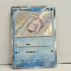 Pokemon TCG Slowpoke Holo Shiny Rare Card 116/091 Sv: Paldean Fates NM - Image 1