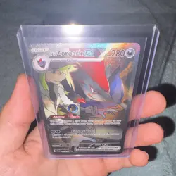 Pokemon TCG N's Zoroark ex 185/159 SV09 Journey Together SIR Full Art Holo - Image 5