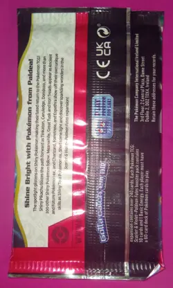 Pokemon EMPTY Paldean Fates Scarlet Violet Booster Packs Shiny Donzozo Ceruledge - Image 2