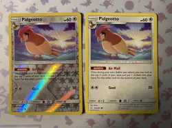 Pokemon TCG - 2x Pidgeotto 123/181 Team Up Common [1 Reverse Holo, 1 Regular] LP - Image 1