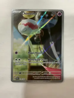 Chimecho 179/167 Illustration Rare Twilight Masquerade Pokemon Holo - Image 1