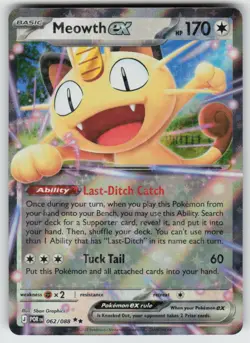 Meowth ex 062/088 Double Rare Perfect Order Pokemon Holo Near Mint - Image 1