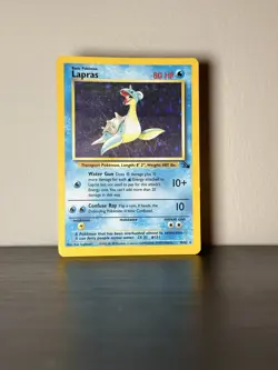 Pokemon TCG Lapras Fossil 10 Holo Unlimited Holo Rare - Image 1