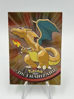 1999 Pokemon Topps Series 1 - Charizard #06 - Black Logo - Holo Silver Foil - Image 1