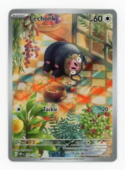 Lechonk 209/197 Illustration Rare Pokemon TCG SV03: Obsidian Flames NM - Image 1