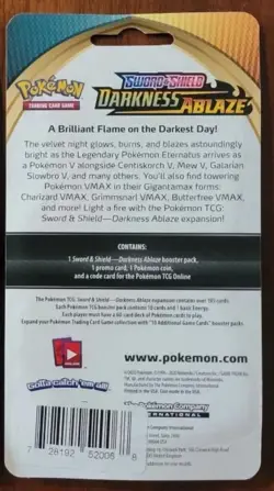 HD Swirl Sealed Darkness Ablaze Blister Pack Pikachu Promo SWSH039 Pokemon Pack - Image 2