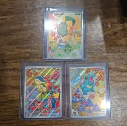 Pokemon First Partner Series 2 Johto Starter Set Chikorita Cyndaquil Totodile NM - Image 1