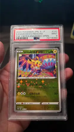 Pokemon Japanese Kanazawa's Pikachu Reverse 147 PSA 9 MINT Pokemon Center Promo - Image 1
